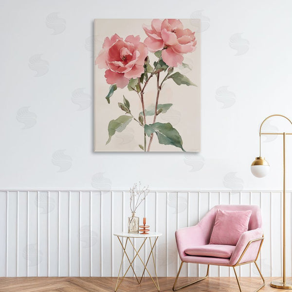 Stupell Industries Petal Prints Design | Watercolor Roses Pink Floras Wall Art