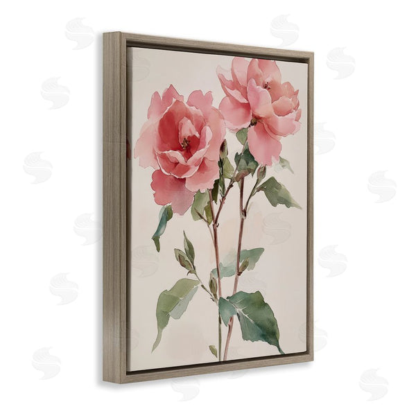 Stupell Industries Petal Prints Design | Watercolor Roses Pink Floras Wall Art