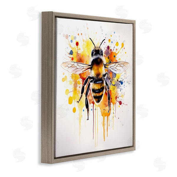 Stupell Industries Petal Prints Design | Watercolor Style Bee