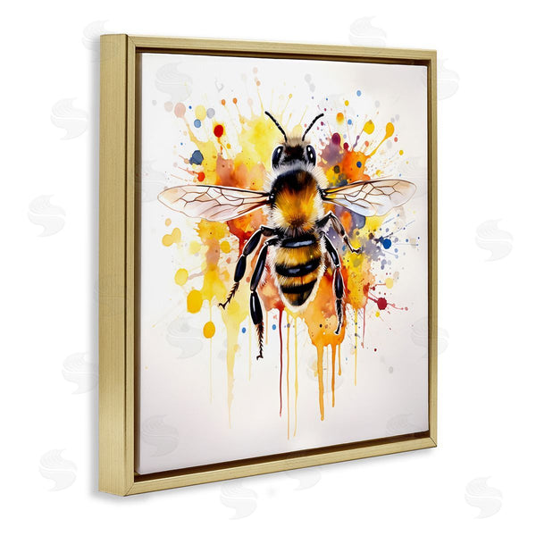 Stupell Industries Petal Prints Design | Watercolor Style Bee