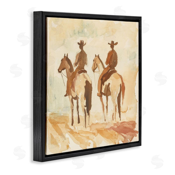 Stupell Industries Petal Prints Design | Western Watercolor Cowboys Left Wall Art
