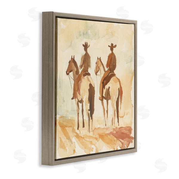 Stupell Industries Petal Prints Design | Western Watercolor Cowboys Left Wall Art