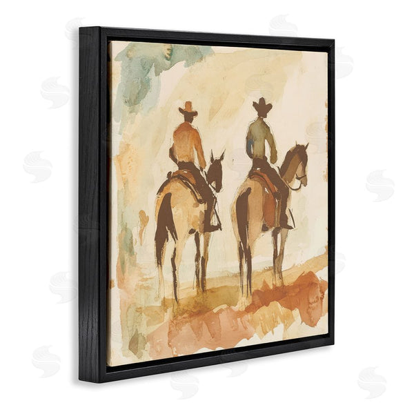 Stupell Industries Petal Prints Design | Western Watercolor Cowboys Right Wall Art