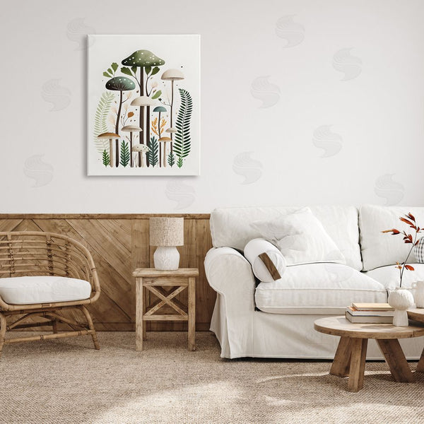 Stupell Industries Petal Prints Design | Whimsical Green Mushrooms Wall Art