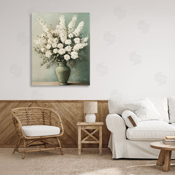 Stupell Industries Petal Prints Design | White Florals In Green Vase Wall Art
