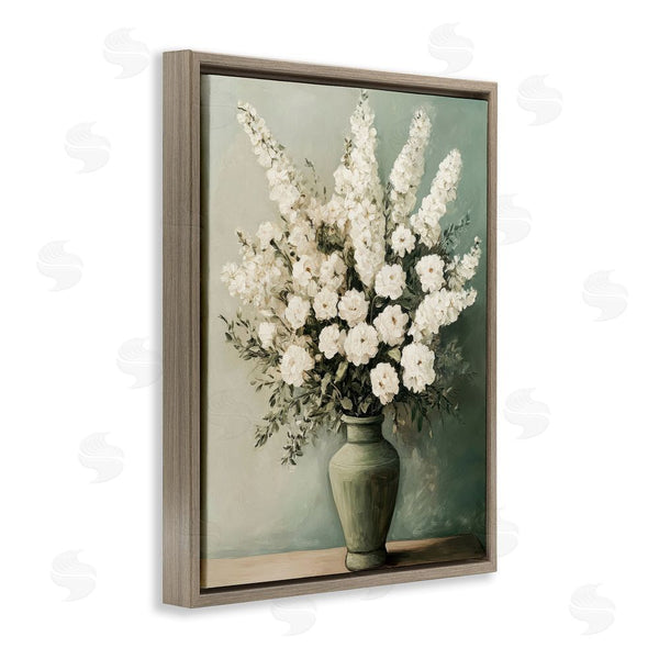 Stupell Industries Petal Prints Design | White Florals In Green Vase Wall Art