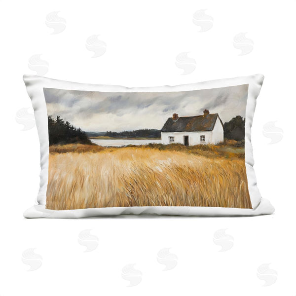 Stupell Industries Petal Prints Design | White House On Wheat Printed Throw Pillow