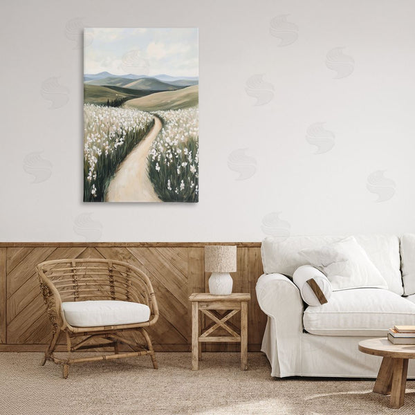 Stupell Industries Petal Prints Design | White Hyacinth Meadow Path Wall Art