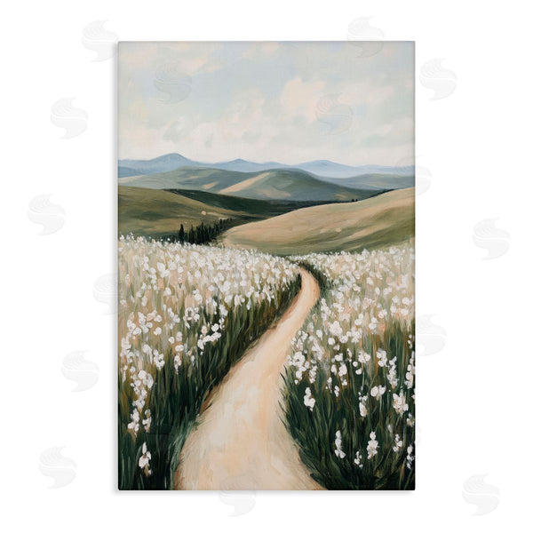 stupell industries Petal Prints Design | White Hyacinth Meadow Path Wall Art