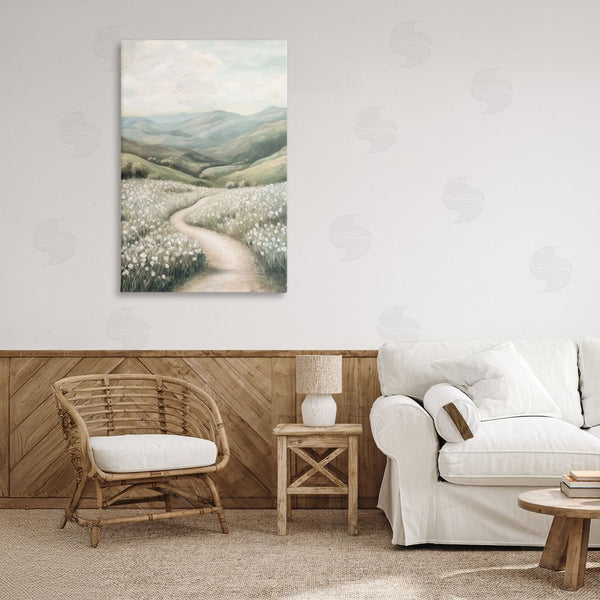 Stupell Industries Petal Prints Design | White Wildflower Meadow Path Wall Art