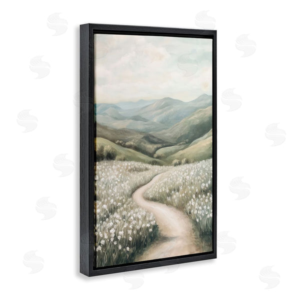 Stupell Industries Petal Prints Design | White Wildflower Meadow Path Wall Art