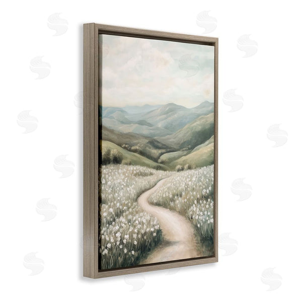Stupell Industries Petal Prints Design | White Wildflower Meadow Path Wall Art