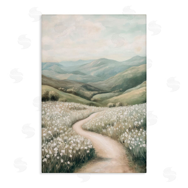 stupell industries Petal Prints Design | White Wildflower Meadow Path Wall Art