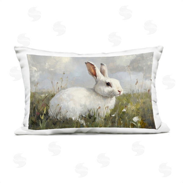 Stupell Industries Petal Prints Design | Wild Bunny Portrait Printed Throw Pillow