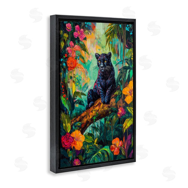 Stupell Industries Petal Prints Design | Wild Side Black Leopard Wall Art