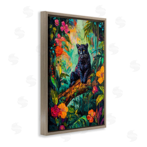 Stupell Industries Petal Prints Design | Wild Side Black Leopard Wall Art