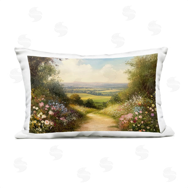 Stupell Industries Petal Prints Design | Wildflower Lane Landscape Printed Throw Pillow
