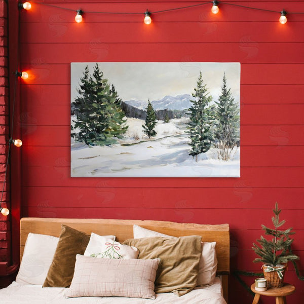 Stupell Industries Petal Prints Design | Winter Forest Frosty Hills Wall Art
