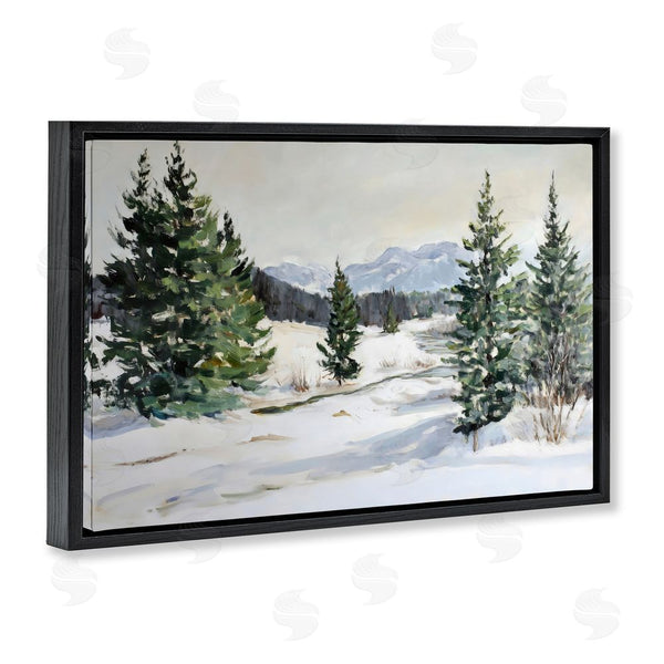 Stupell Industries Petal Prints Design | Winter Forest Frosty Hills Wall Art
