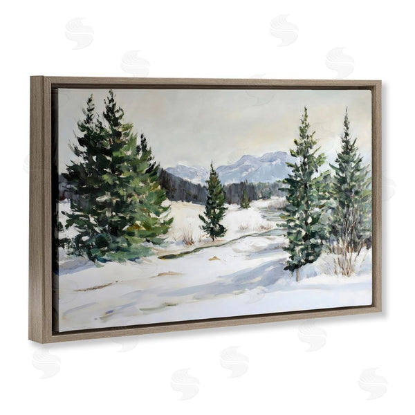 Stupell Industries Petal Prints Design | Winter Forest Frosty Hills Wall Art