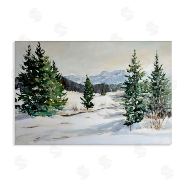 stupell industries Petal Prints Design | Winter Forest Frosty Hills Wall Art