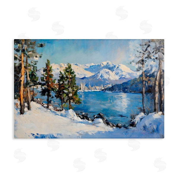 stupell industries Petal Prints Design | Winter Mountain Lake Wall Art