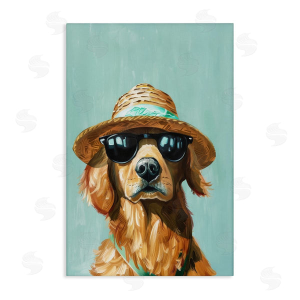 stupell industries Petals Prints Design | Beach Ready Dog