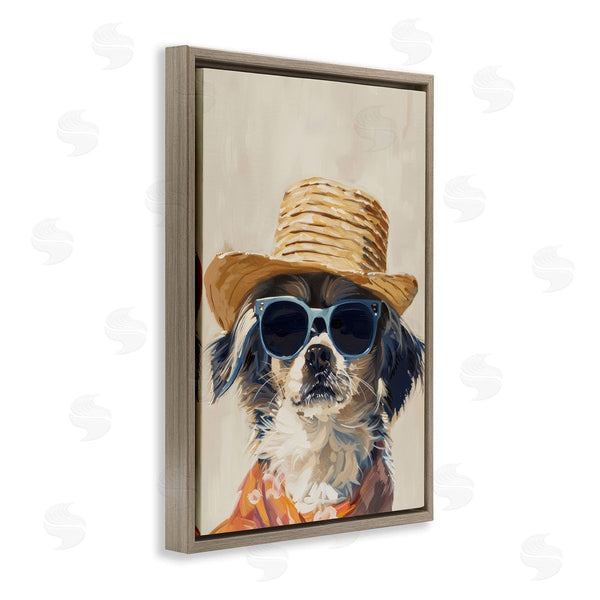 Stupell Industries Petals Prints Design | Beach Vacation Pup Wall Art