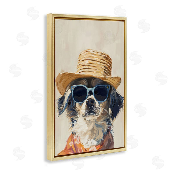 Stupell Industries Petals Prints Design | Beach Vacation Pup Wall Art