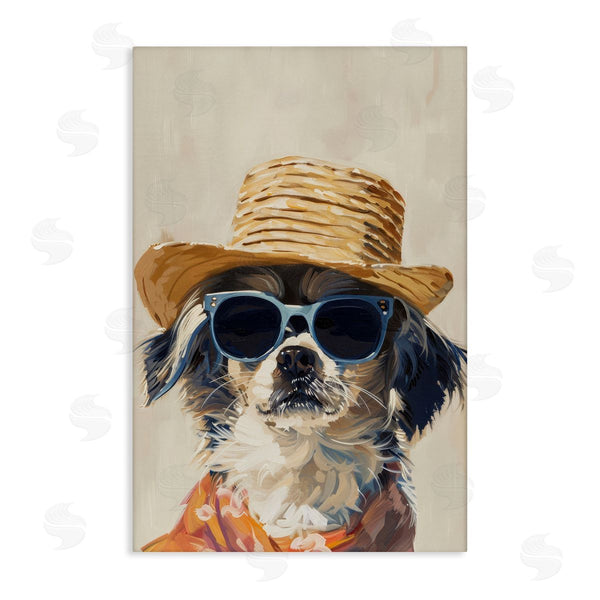 stupell industries Petals Prints Design | Beach Vacation Pup Wall Art