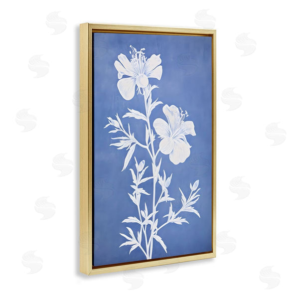 Stupell Industries Petals Prints Design | Blue Cerulean Florals