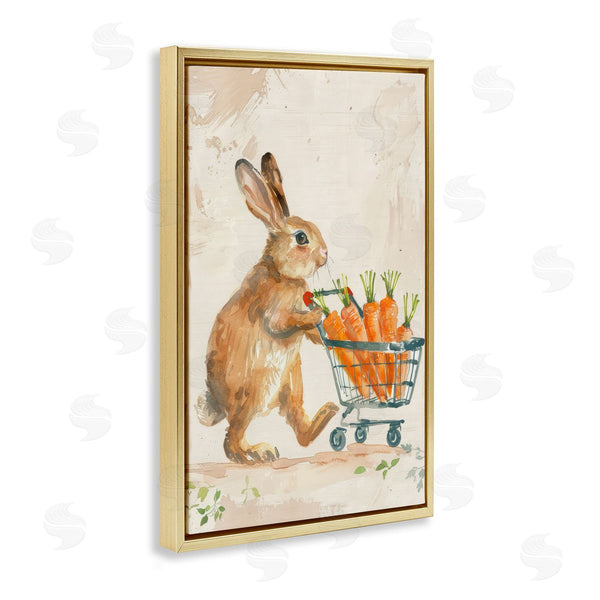 Stupell Industries Petals Prints Design | Carrot Connoisseur Rabbit