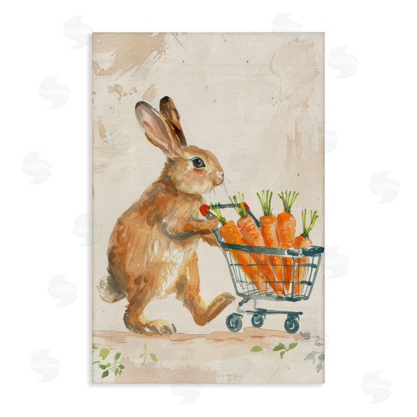 stupell industries Petals Prints Design | Carrot Connoisseur Rabbit