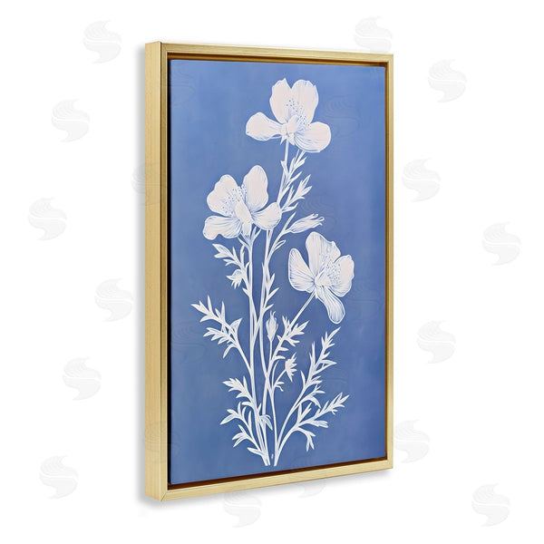 Stupell Industries Petals Prints Design | Cerulean Blue Blooms