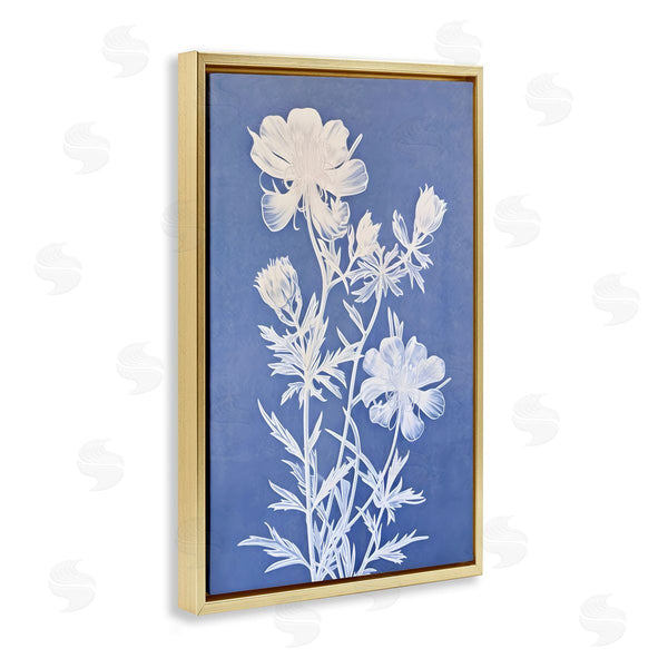 Stupell Industries Petals Prints Design | Cerulean Botanical Pattern