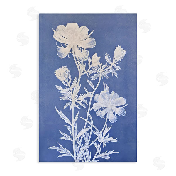 stupell industries Petals Prints Design | Cerulean Botanical Pattern