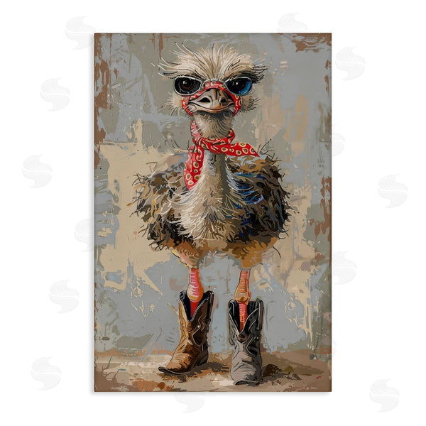 stupell industries Petals Prints Design | Ostrich and Cowboy Boots Wall Art