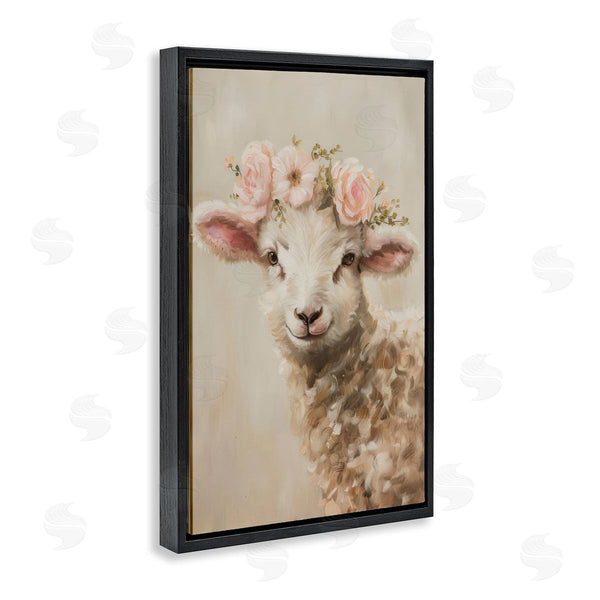 Stupell Industries Petals Prints Design | Soft Floral Lamb Wall Art