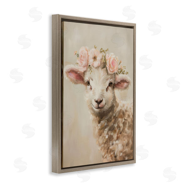 Stupell Industries Petals Prints Design | Soft Floral Lamb Wall Art