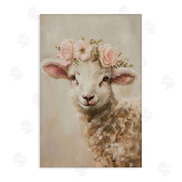 stupell industries Petals Prints Design | Soft Floral Lamb Wall Art