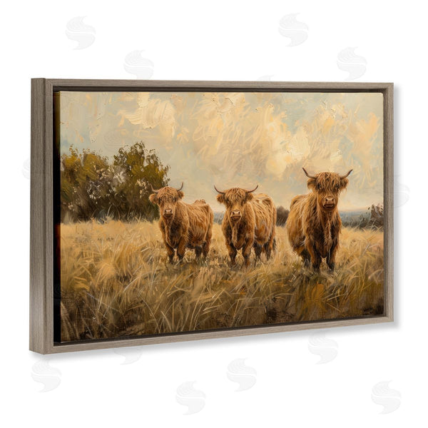 Stupell Industries Petals Prints Design | Three's A Party Cattle