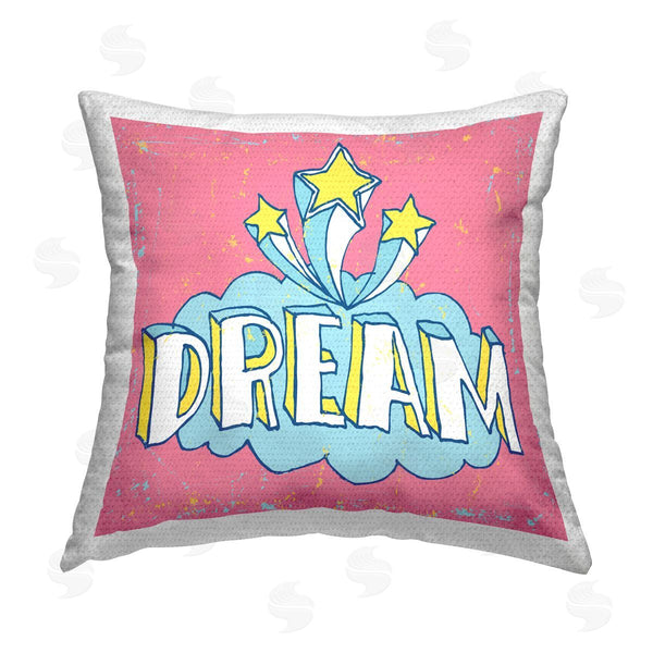 Stupell Industries Peter Horjus | Cloud & Stars Dream Phrase Printed Throw Pillow