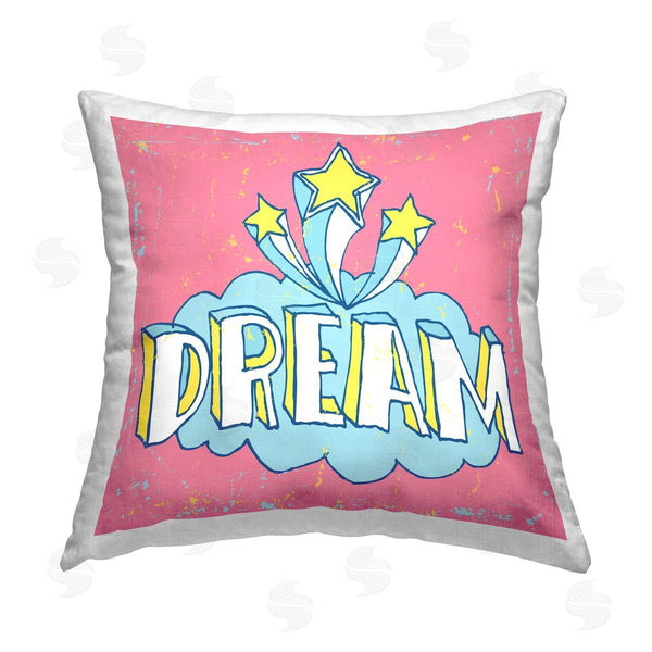 stupell industries Peter Horjus | Cloud & Stars Dream Phrase Printed Throw Pillow