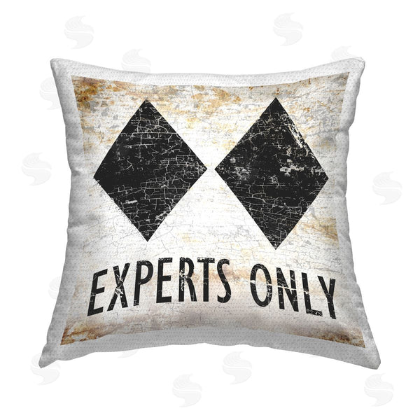 Stupell Industries Peter Horjus | Experts Only Black Diamond Printed Throw Pillow