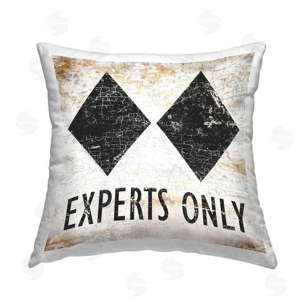stupell industries Peter Horjus | Experts Only Black Diamond Printed Throw Pillow