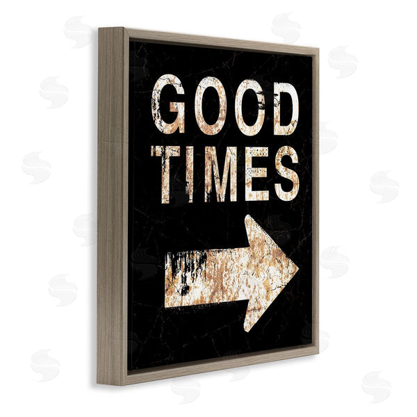 Stupell Industries Peter Horjus | Good Times Arrow Pointing Right Wall Art