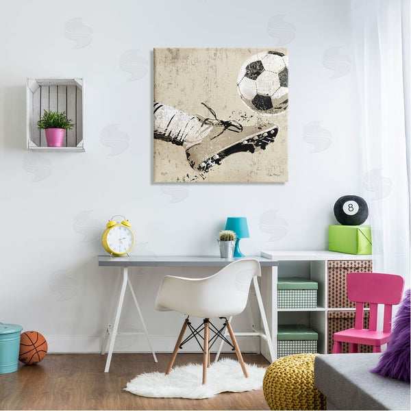 Stupell Industries Peter Horjus | Kicking Soccer Ball Wall Art