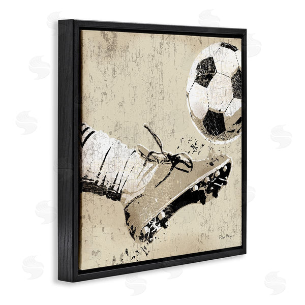 Stupell Industries Peter Horjus | Kicking Soccer Ball Wall Art