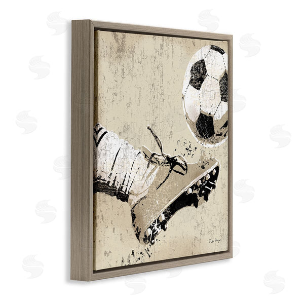 Stupell Industries Peter Horjus | Kicking Soccer Ball Wall Art