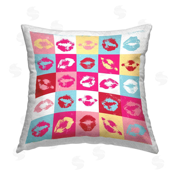 Stupell Industries Peter Horjus | Pop Style Lipstick Lips Printed Throw Pillow